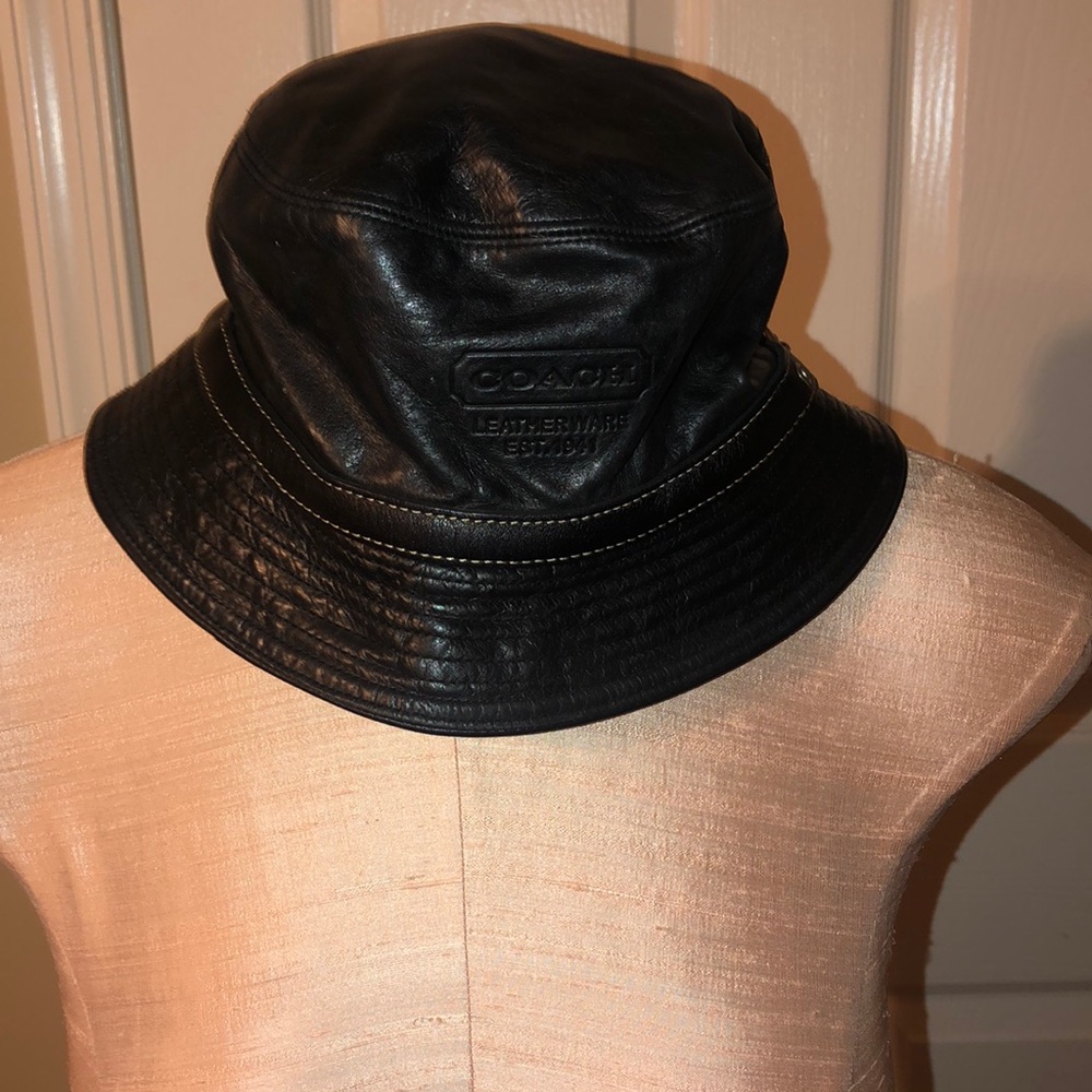 Authentic Vintage Black Coach Hat, M/L